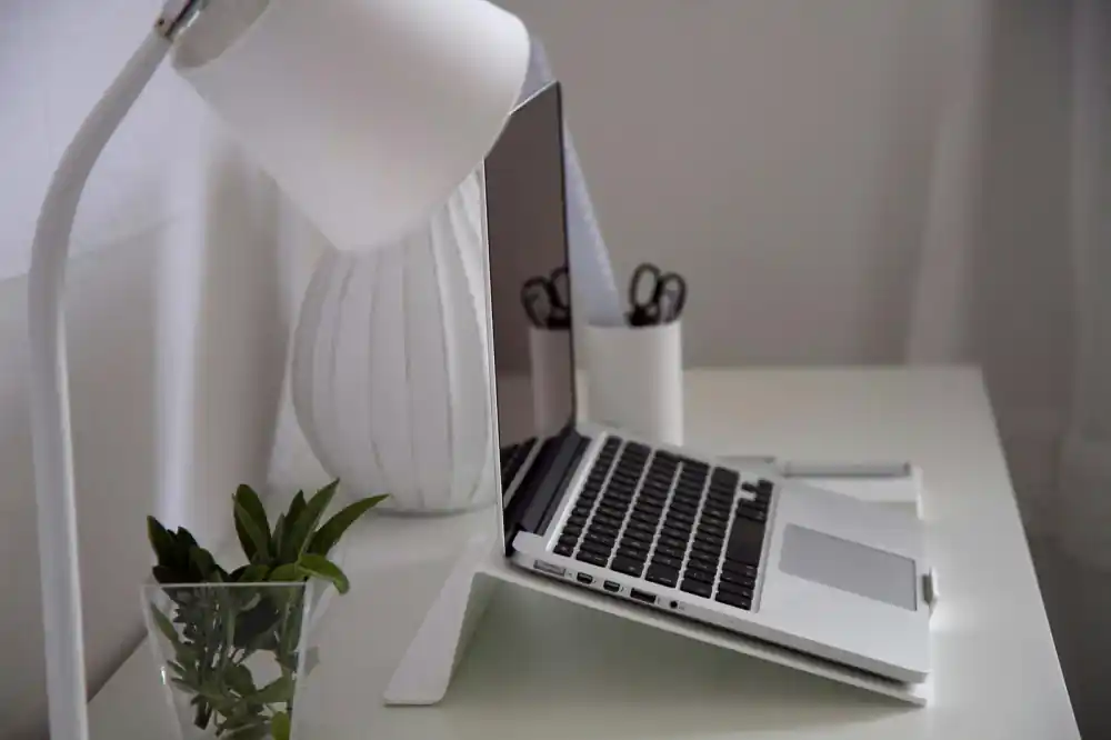 DeskRise Essential desk in a minimalist setup