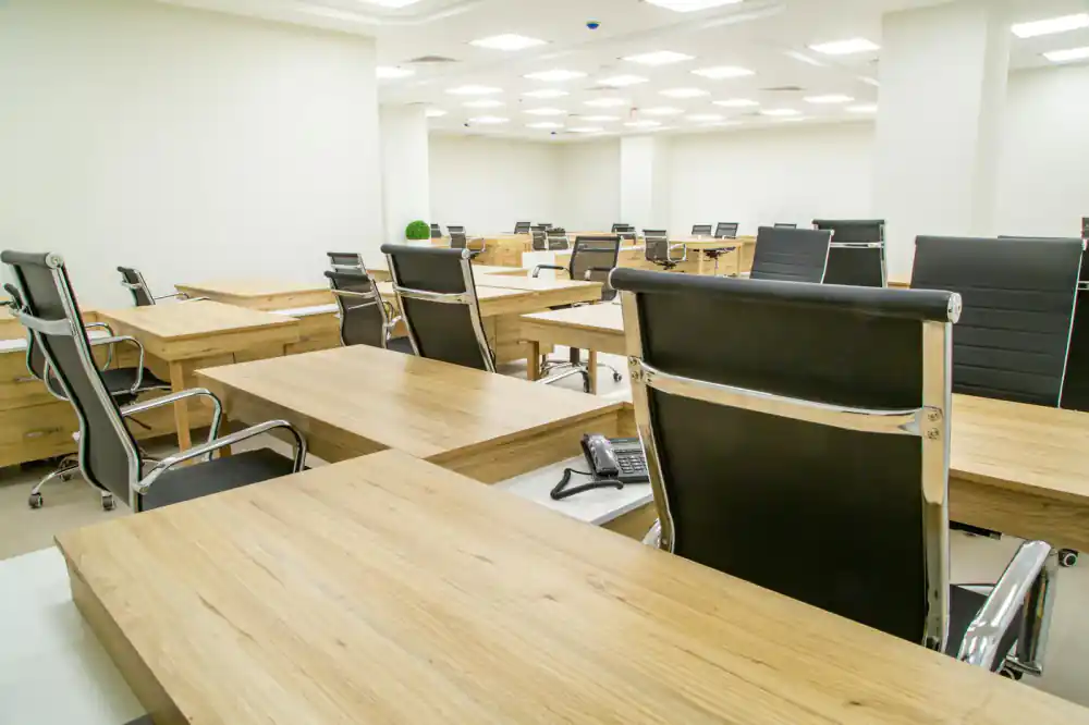 DeskRise Executive L-shaped desk